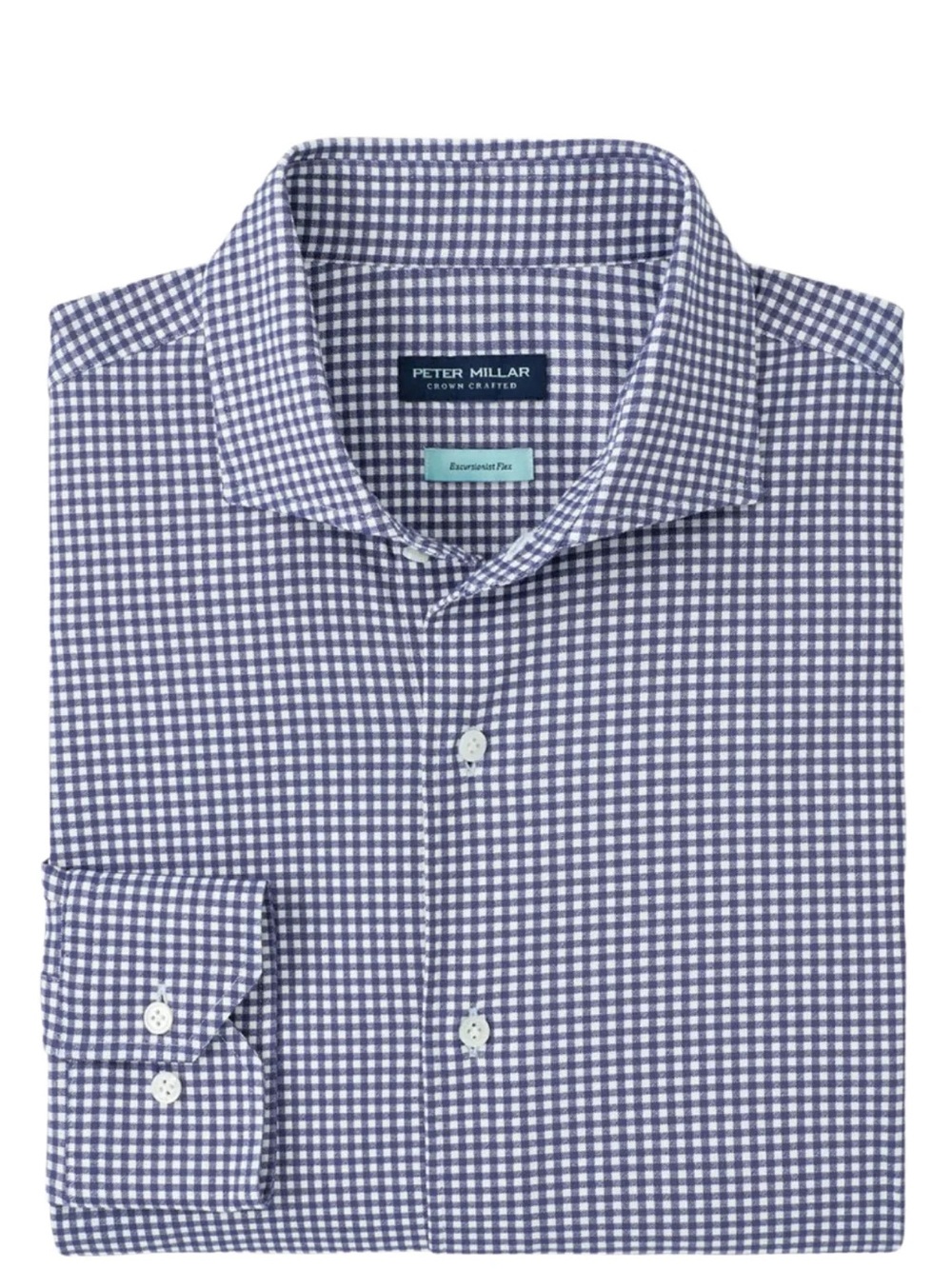 Peter Millar Crown Crafted Excursionist Flex Gingham Sport Shirt Men's Medium